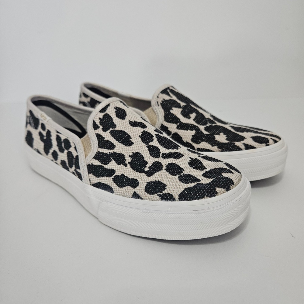 Keds Womens Leopard Print Slip On Sneakers Size 6 Canvas Flats Animal Cheetah
